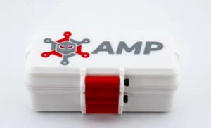 AMP 3D-Printed Vial Case – 10 Slot Secure Storage Box