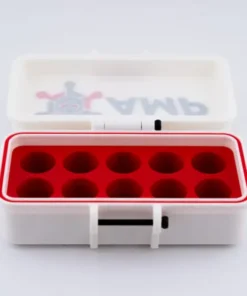 Alternative view of AMP 3D-Printed Vial Case – 10 Slot Secure Storage Box