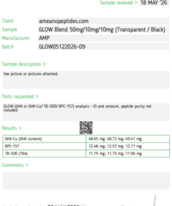 Alternative view of Glow Blend (BPC-157/TB-4/GHK-cu) 10/10/50mg