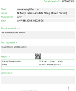 Alternative view of N-Acetyl Selank Amidate 10mg