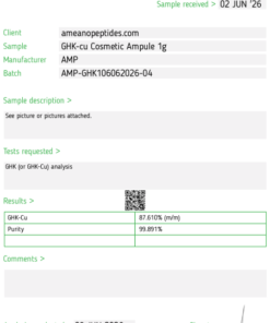 Alternative view of GHK-cu Cosmetic/Topical 1g Ampules